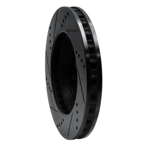 Buick LaCrosse Brake Rotor (1) - Front Right - R1 Concepts - Drilled & Slotted - Black - `04-`09